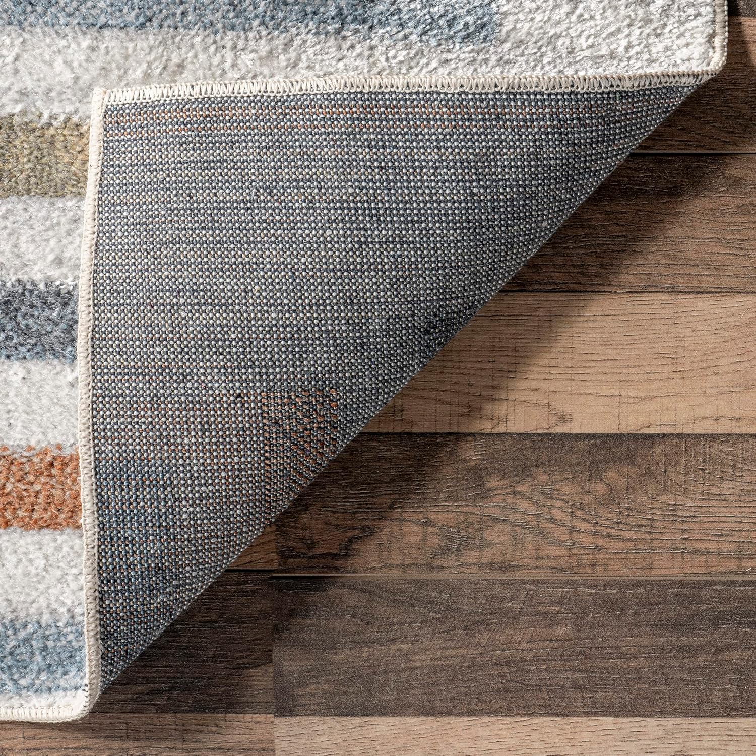 nuLOOM ROS Striped Columns Alfombra lavable a máquina, 8×10, beige