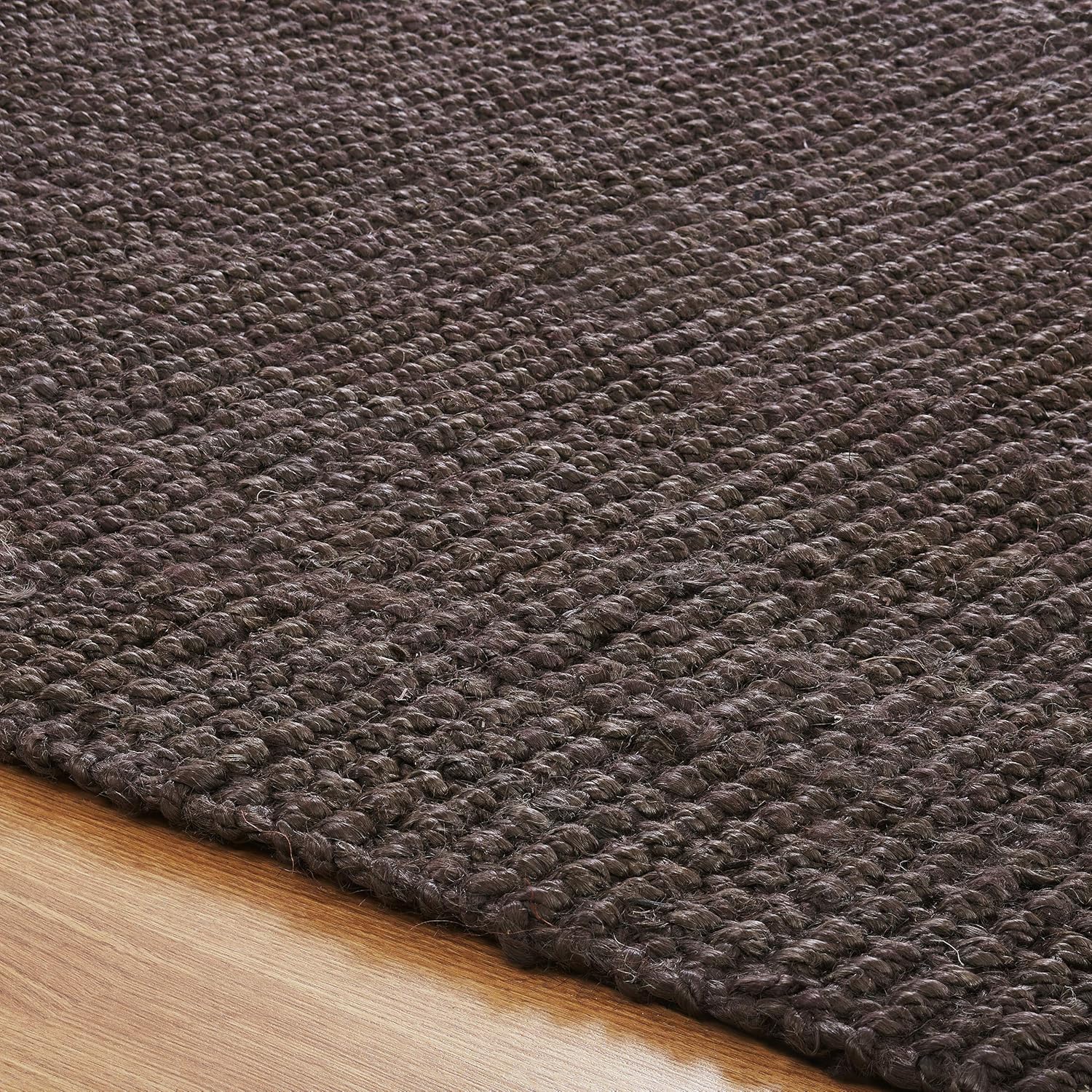 SUPERIOR Alfombra reversible de yute Kula, 9 x 12 pies, color chocolate