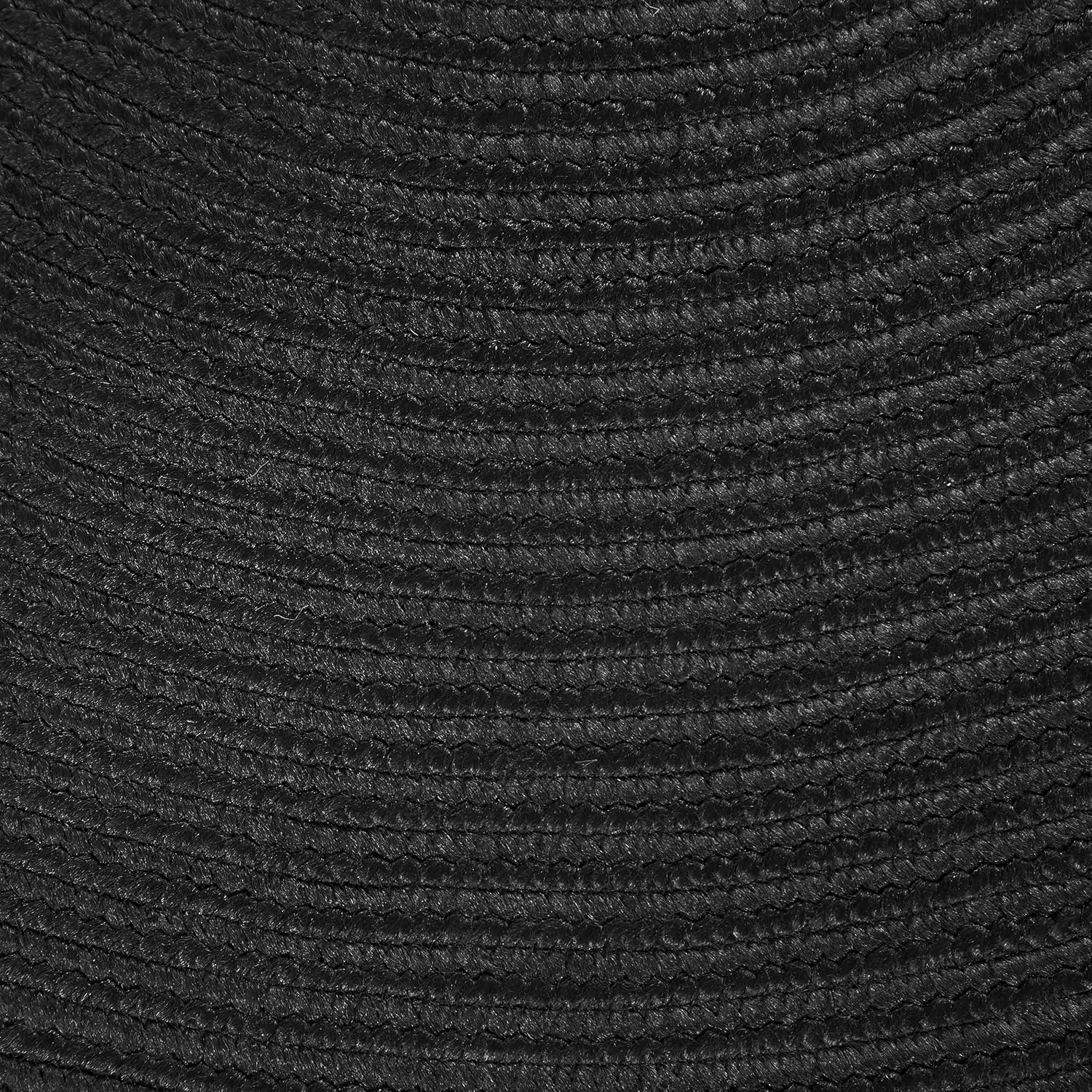 SUPERIOR Alfombra trenzada reversible para interiores y exteriores, 6 pies, redonda, color negro