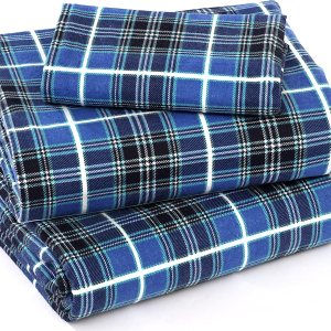 RUVANTI – Sábanas de franela tamaño individual, 100% algodón cepillado, bolsillos prof. de 16 pulg (se adapta hasta 18 pulg), transpirables, RUVANTI – Sábanas de franela tamaño individual, 100% algodón cepillado, bolsillos prof. de 16 pulg (se adapta hasta 18 pulg), transpirables,