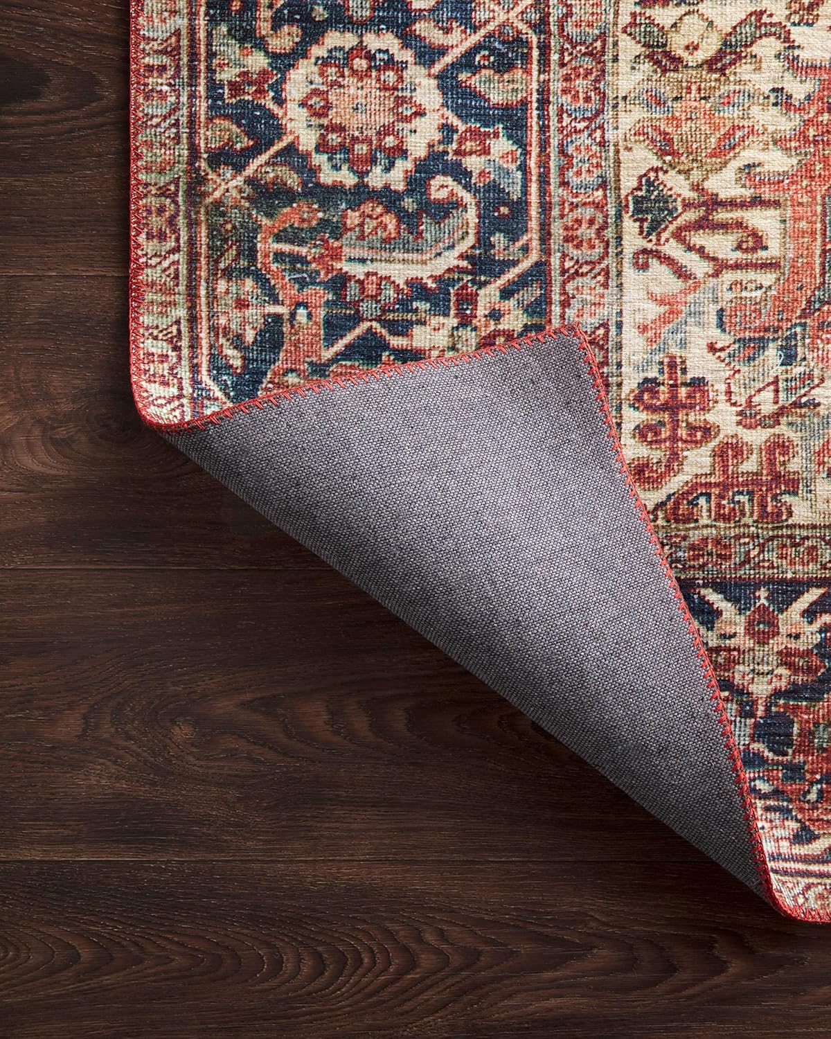 Loloi – Tapete corredor pelo corto sala estar, suave, duradero, colección Layla, estampado envejecido retro, no desprende pelo, fácil limpiar, 13in