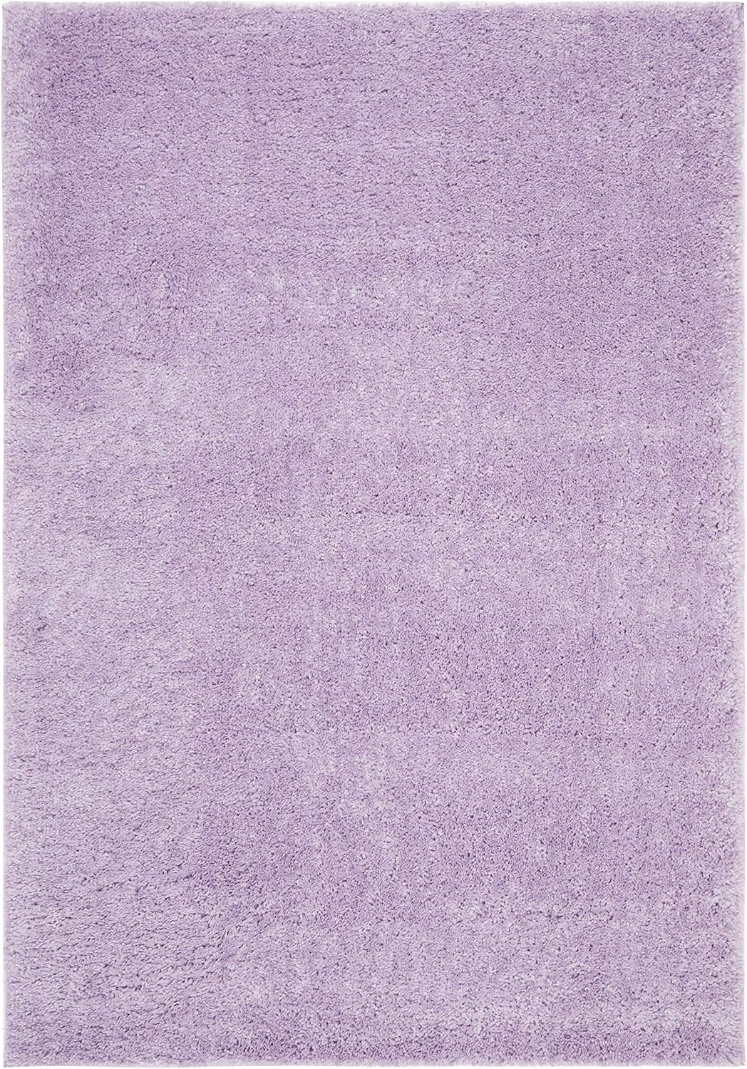 Safavieh August Shag Collection AUG900A – Alfombra moderna o contemporánea de peluche, 10 pies x 14 pies, Polipropileno, Lila