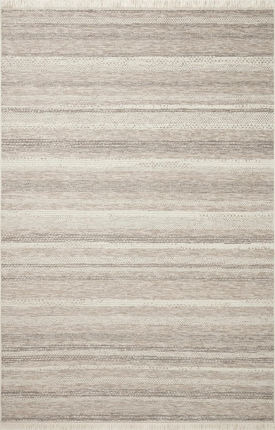 Loloi Amber Lewis x Loloi Malibu Collection MAB-02 – Alfombra de pasillo para interior y exterior, 2′-3″ x 7′-7″, color marfilmulticolor