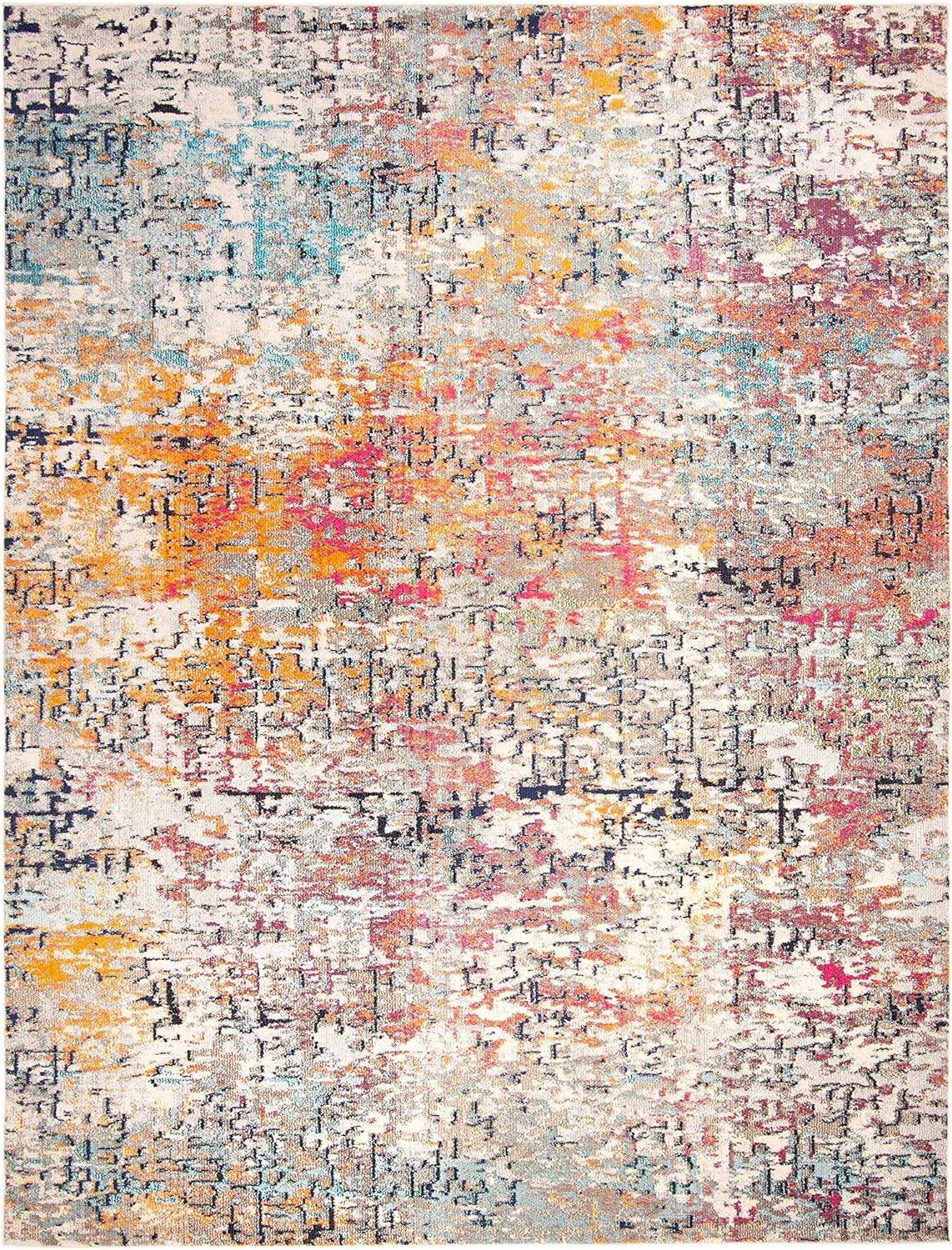 SAFAVIEH Colección Madison MAD460A – Alfombra con diseño abstracto moderno, no desprende pelusa, de fácil cuidado, para zonas de alto tráfico en