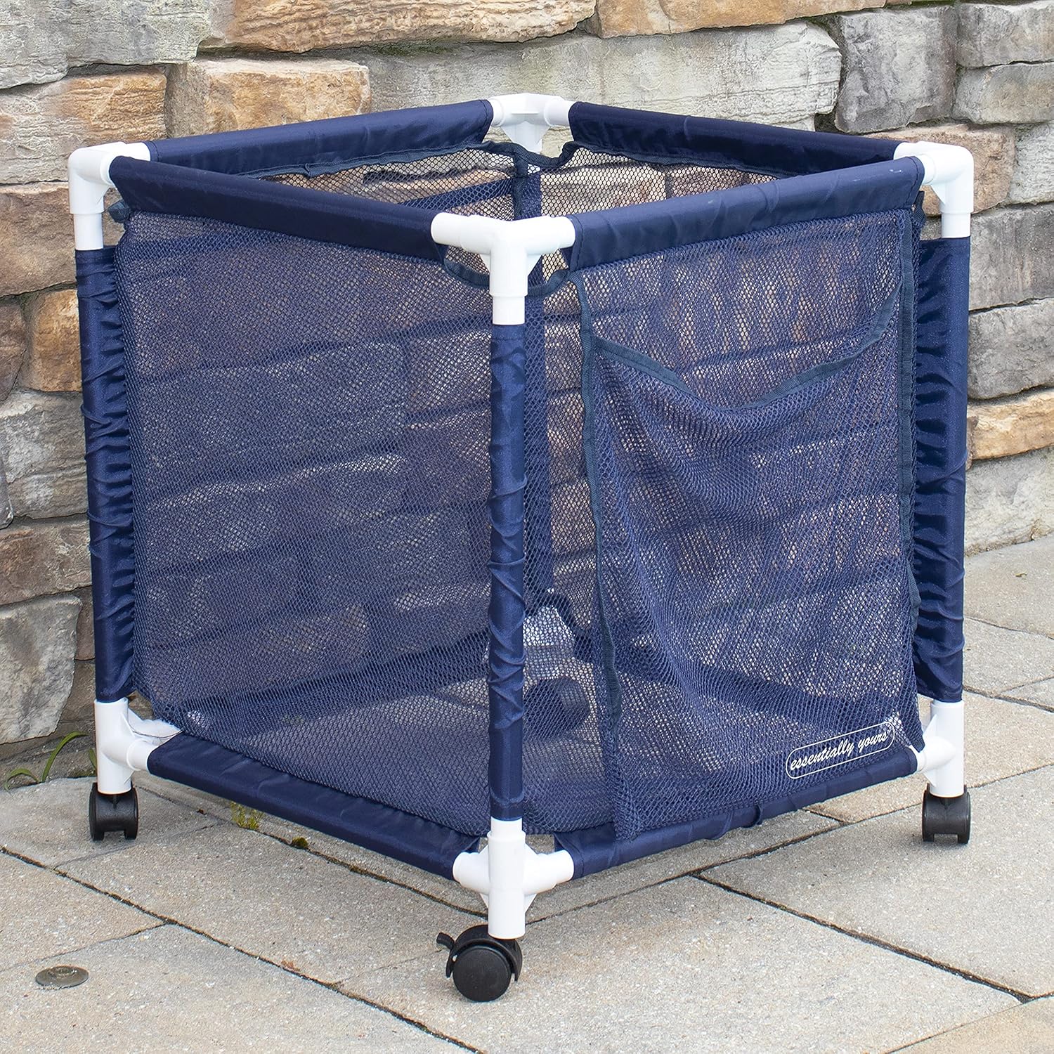 Essentially Yours Cubo organizador pequeño con ruedas para piscina, (18 pulgadas de ancho x 18 pulgadas de largo x 20 pulgadas de alto), estilo