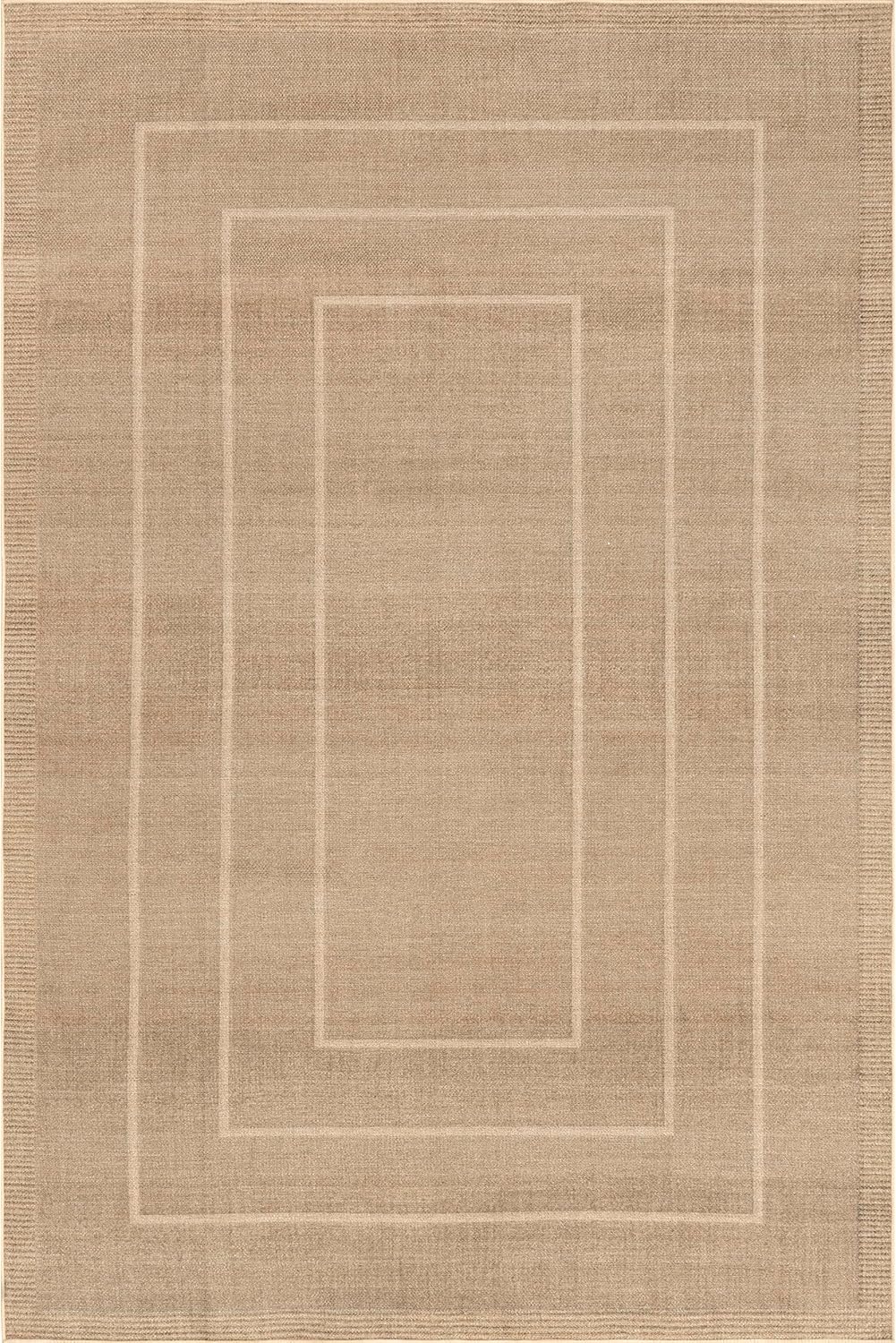 nuLOOM Madie – Alfombra de área lavable a máquina, 4 x 6 pulgadas, color natural