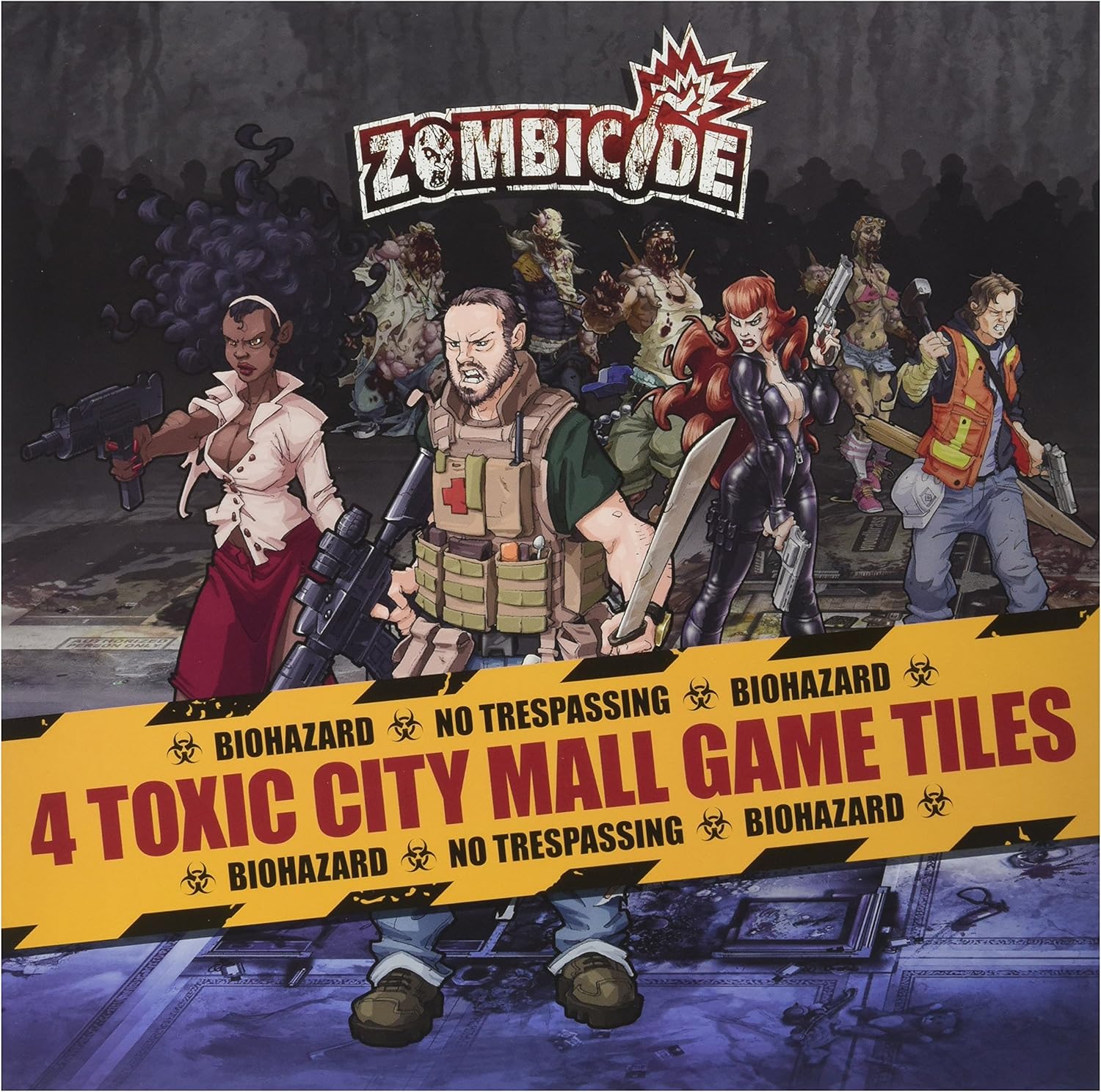 CMON Zombicide 4 Toxic City Mall – Amplía tus aventuras de zombicidas en el centro comercial Toxic City. Juego de estrategia cooperativa, a partir