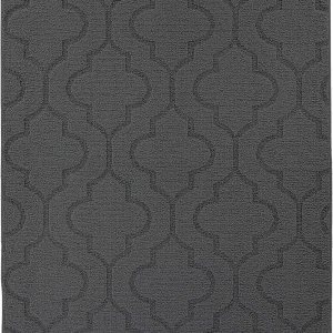 Garland Rug Brentwood – Alfombra doble de cuadrifolio para interiores y exteriores, 4 pies por 6 pies, color gris ceniza Garland Rug Brentwood – Alfombra doble de cuadrifolio para interiores y exteriores, 4 pies por 6 pies, color gris ceniza