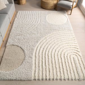 nuLOOM Gloria – Alfombra abstracta de pelo, 3 x 5, beige nuLOOM Gloria – Alfombra abstracta de pelo, 3 x 5, beige