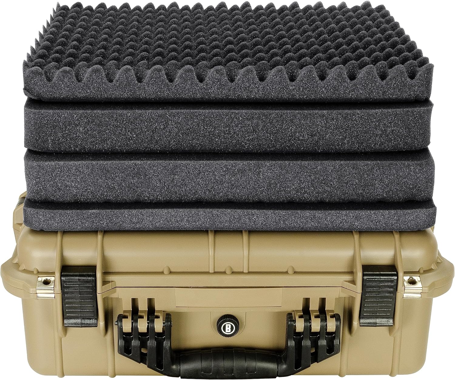 Bushnell Funda rígida impermeable grande de 20 pulgadas para binoculares, óptica, equipos, a prueba de golpes y listo para la TSA (bronceado)