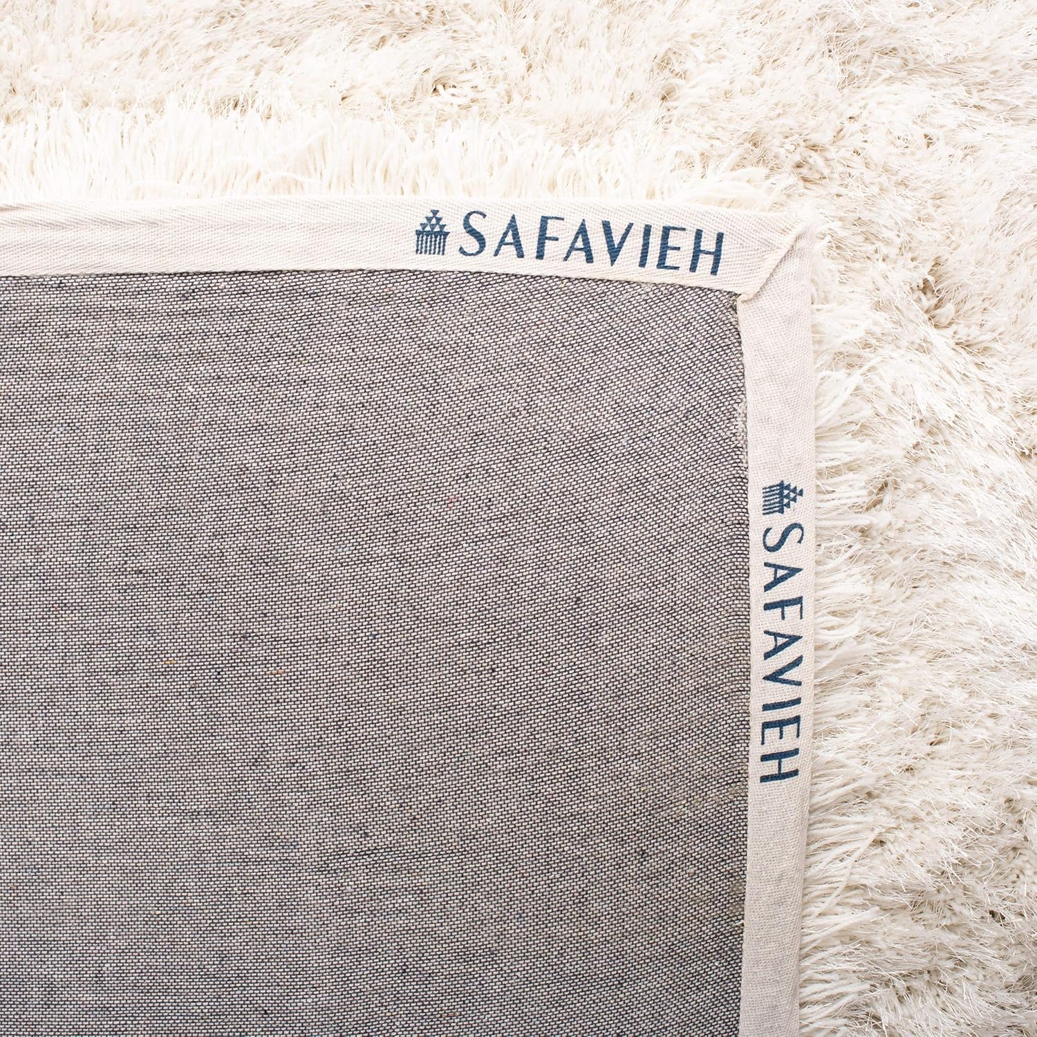 Safavieh, tapete Venice Shag Collection SG256C, de poliéster, hecho a mano, color champaña, Lana, Perla