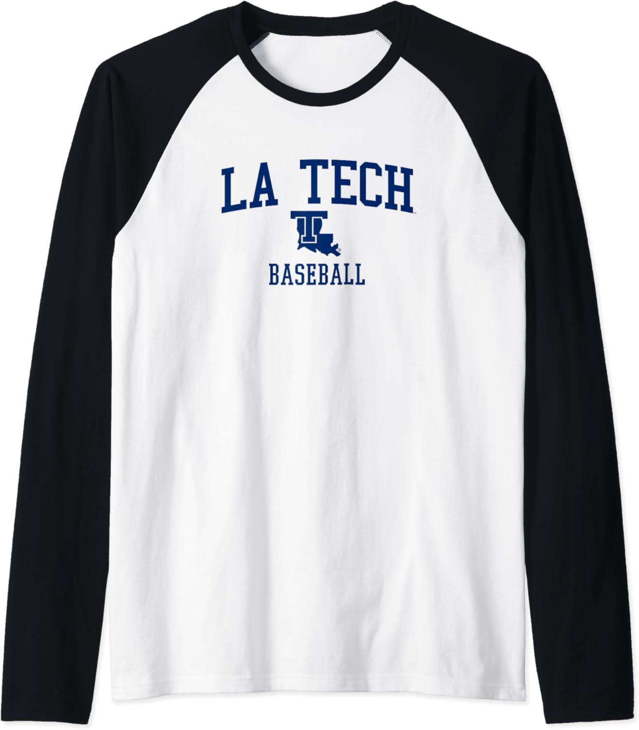 Louisiana Tech Bulldogs Baseball Raglan Baseball Tee