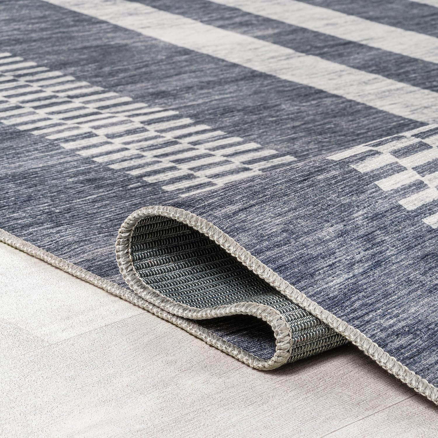 Eyely HSW201B-8 Bausch – Alfombra lavable de felpilla envejecida para interiores, clásica, de mediados de siglo, rústica para dormitorio, cocina,
