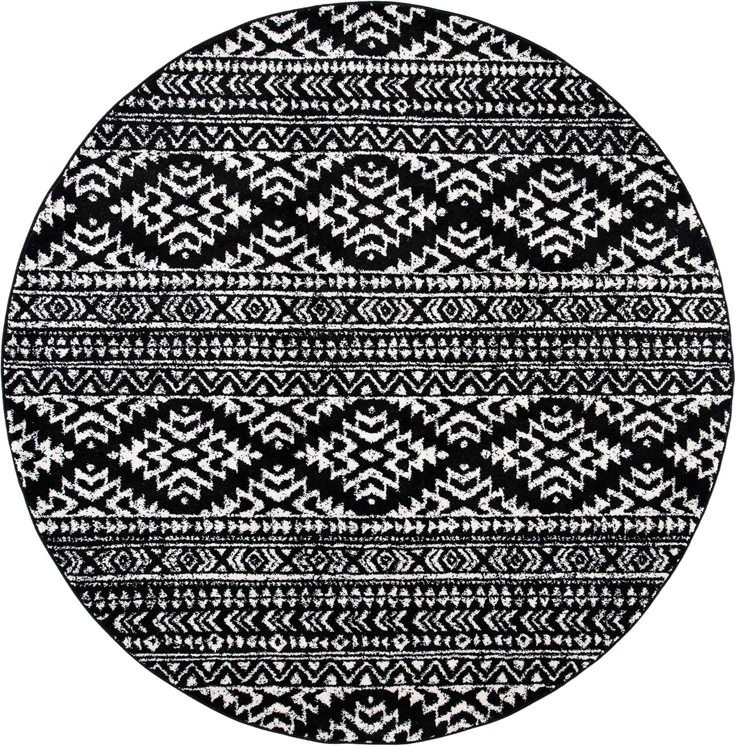 SAFAVIEH – Tapete de estilo marroquí bohemio con diseño tribal de la colección Tulum para colocar en comedor, recibidor, vestíbulo, sala de estar o