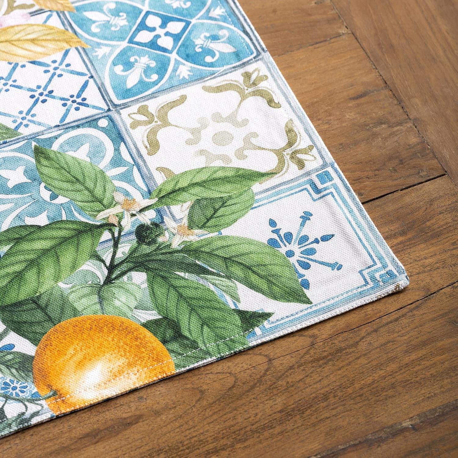 Maison d’ Hermine Juego de 4 manteles individuales de tela 100% algodón, decorativos, lavables, manteles individuales para mesa, comedor, cocina,
