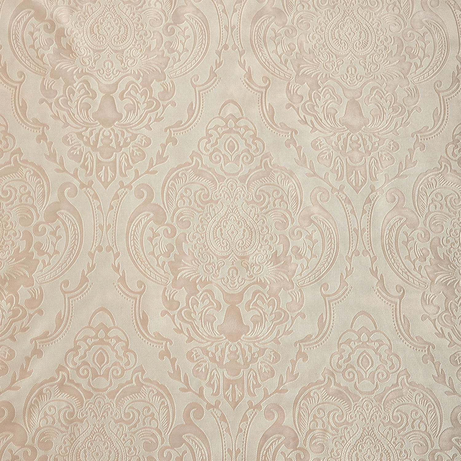 GIGIZAZA Cortinas de terciopelo beige de 84 pulgadas de largo para sala de estar, 2 paneles de cortinas bohemias de lujo con estampado de flores en