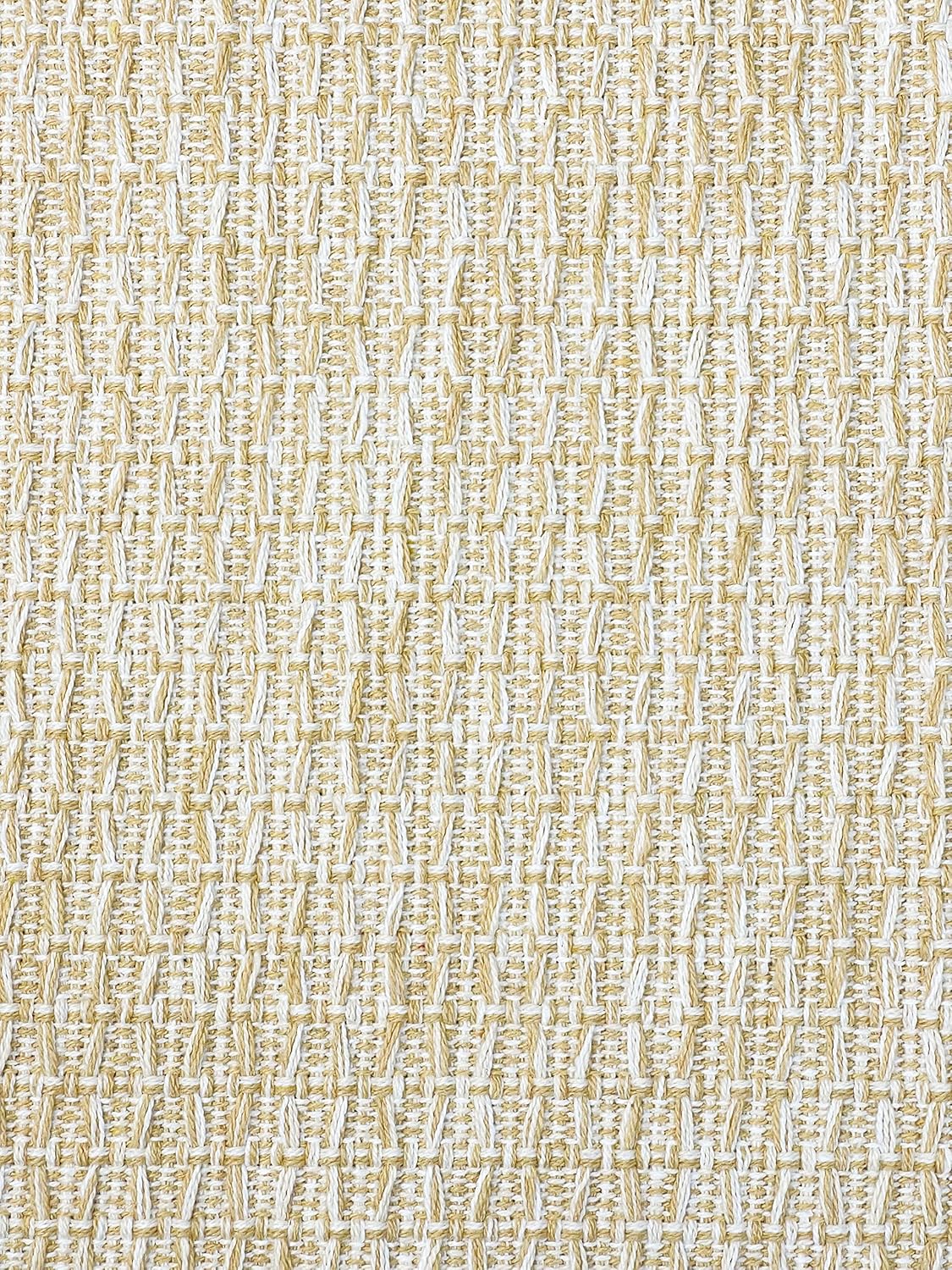 CHARDIN HOME Camino de mesa de algodón reciclado beige neutro, camino de mesa tonal tejido a mano, 13×72 pulgadas, ideal para uso diario, fiestas,