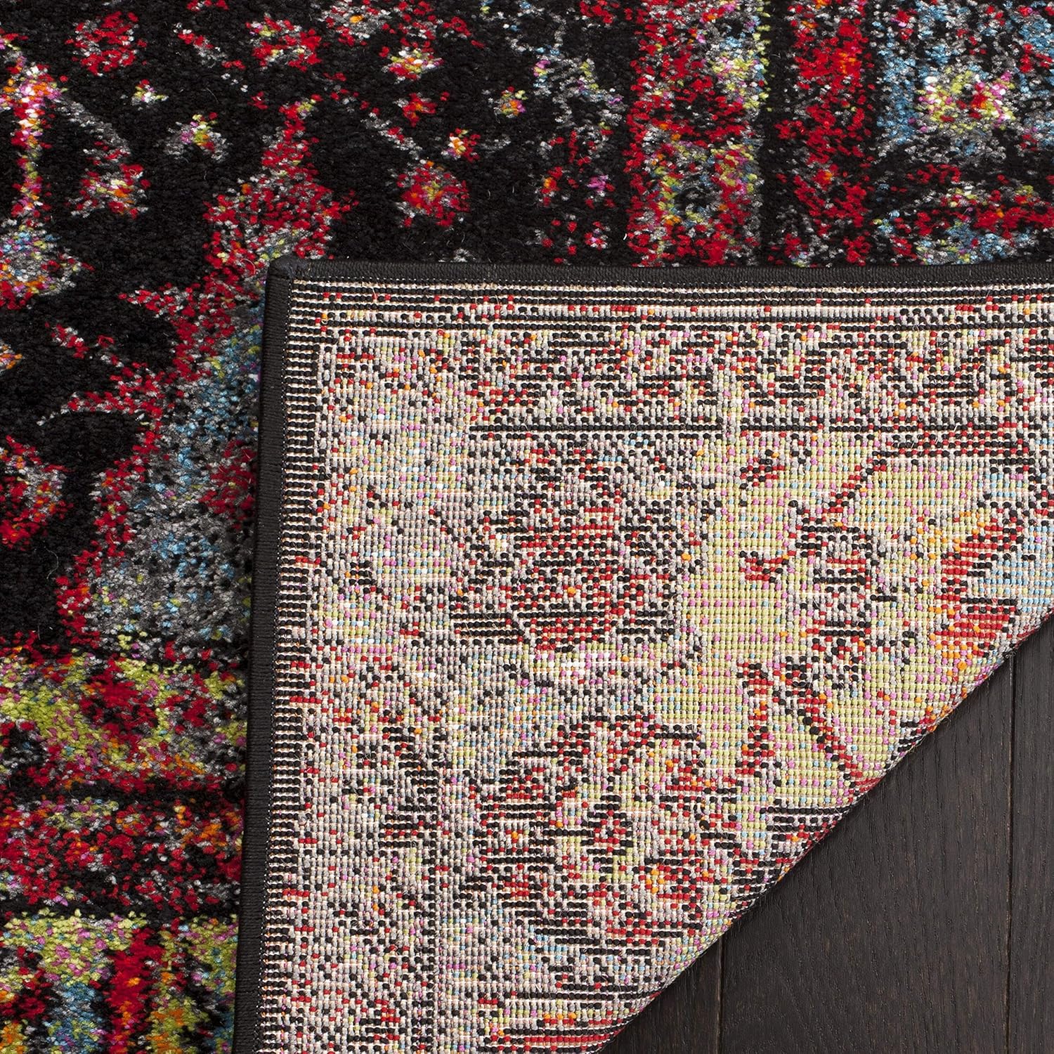 SAFAVIEH Vintage Hamadan Collection – Alfombra cuadrada de 3 pies, diseño oriental tradicional persa, no desprende pelusa y de fácil cuidado, ideal