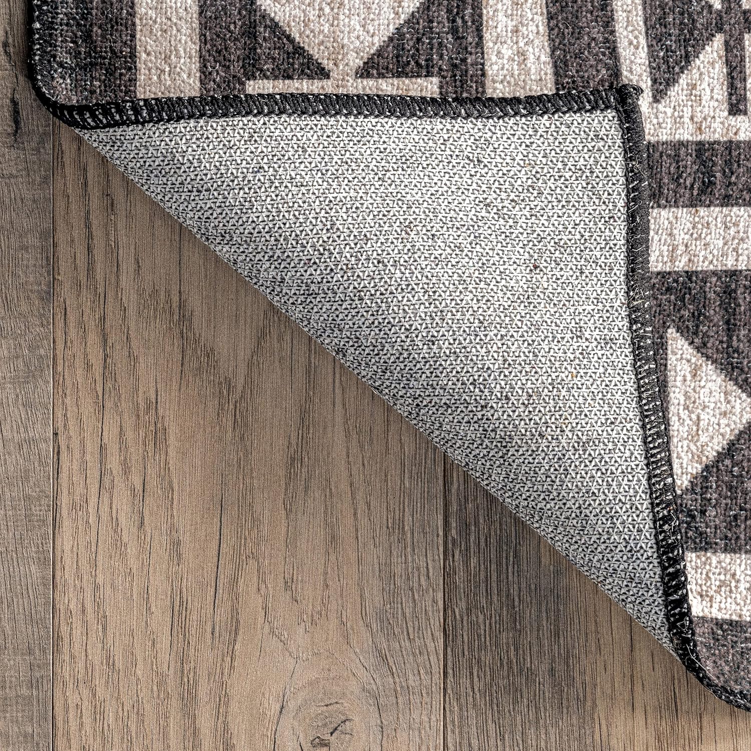 nuLOOM Leighton – Alfombra ultrafina lavable a máquina, medallón suroeste, 6 pies, cuadrada, color beige