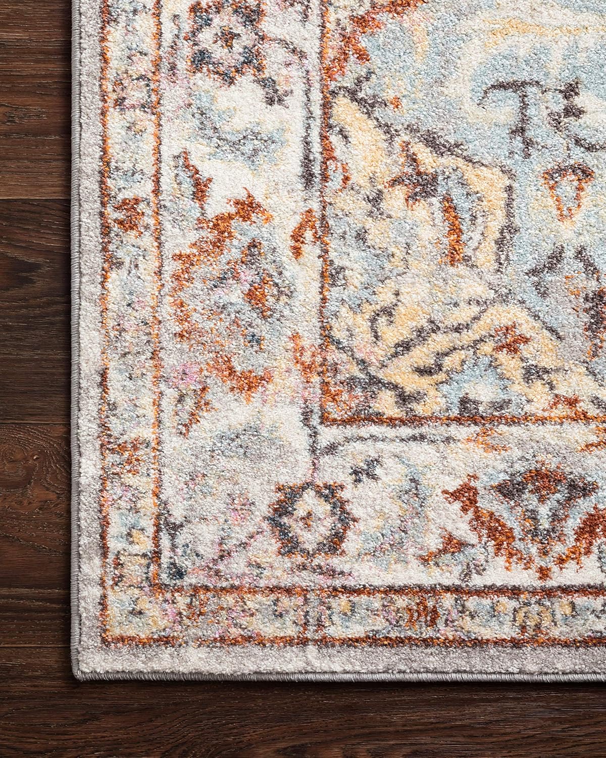 Loloi Clara Collection CLA-03 – Alfombra de área de 5 pies 3 pulgadas x 7 pies 7 pulgadas, grismarfil