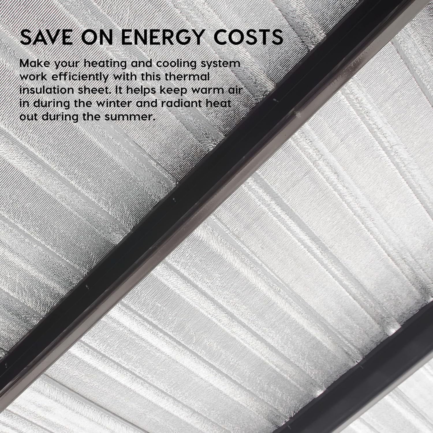 EconoHome Rollo de aislamiento reflectante de calor, núcleo de aislamiento de espuma de 0.118 in, hoja de protección térmica de aluminio de doble