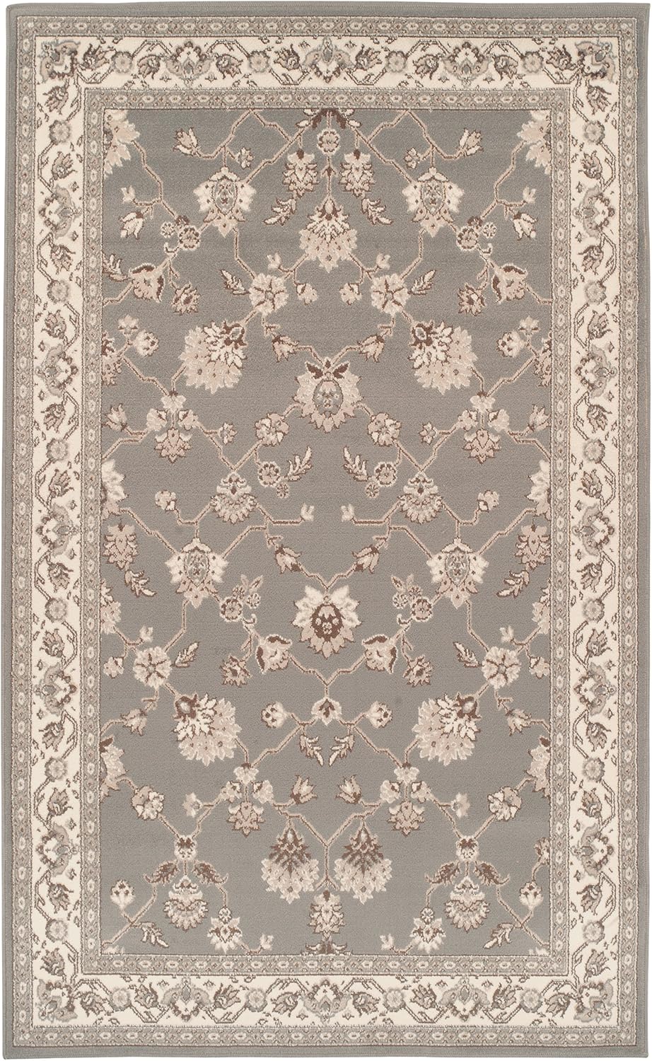 Superior Elegant Kingfield Collection – Alfombra de área de 0.315in de altura con respaldo de yute, diseño clásico de alfombra bordada,