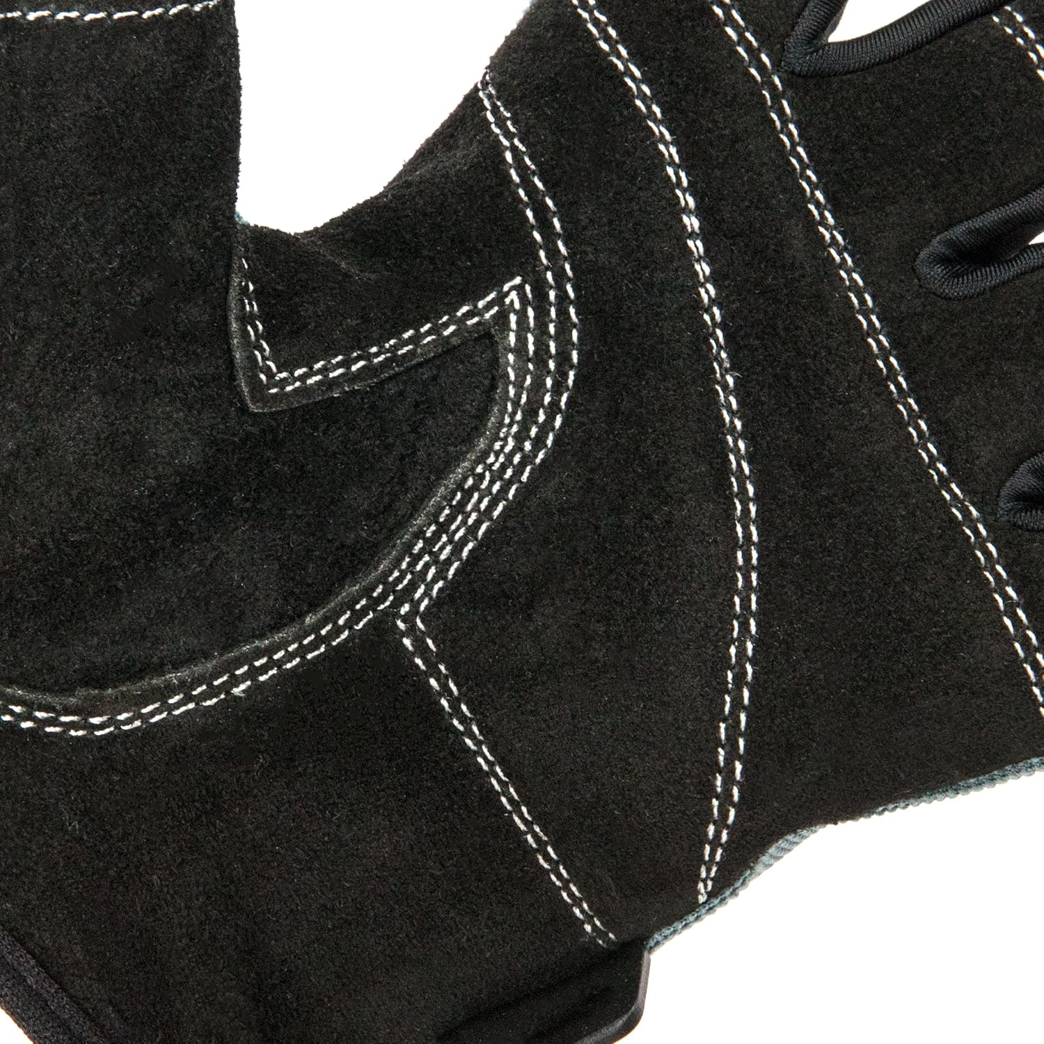 Contraband Black Label 5050 Mens Basic Leather Fingerless Weight Lifting Gloves – Durable Light – Medium Padded Split Leather Gym Gloves – Perfect