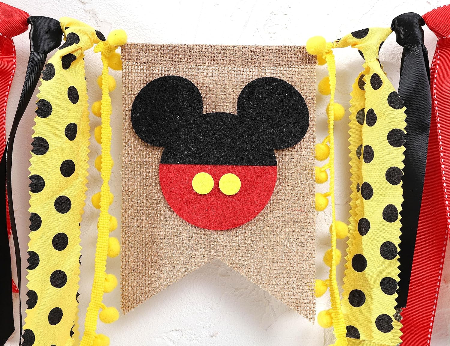 Cartel para silla alta de Mickey Mouse, decoración de cumpleaños de Mickey Mouse, silla alta de primer cumpleaños, cartel de silla alta de Mickey