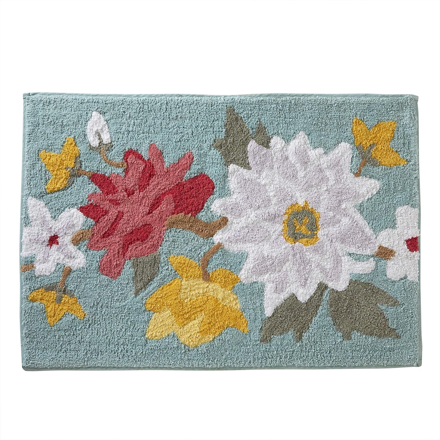 SKL Home Alfombra de tótem floral, azul marino