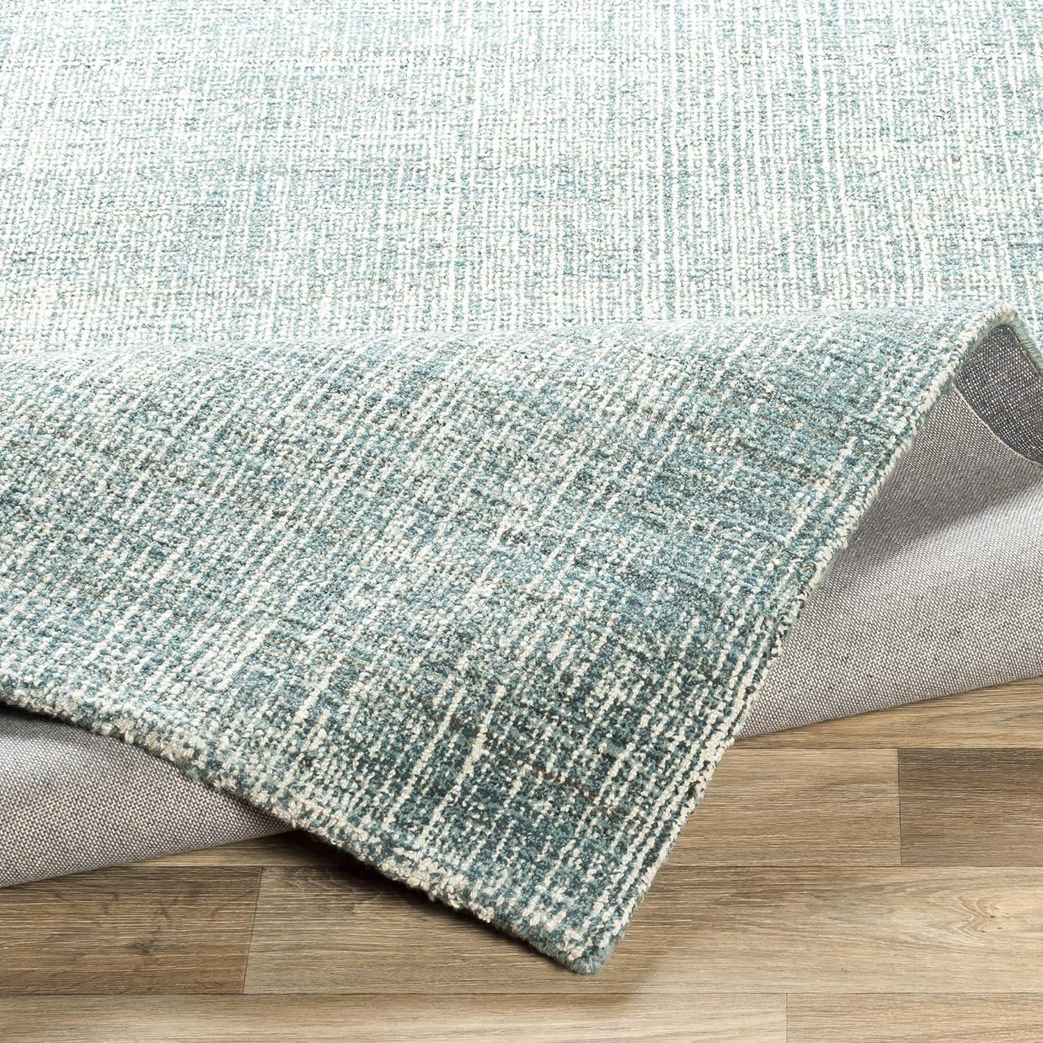 Mark&Day – Alfombras Giles de 4 x 6 pies, alfombra moderna color aguamarina, alfombra azul crema para sala de estar, dormitorio o cocina (4 x 6 pies)