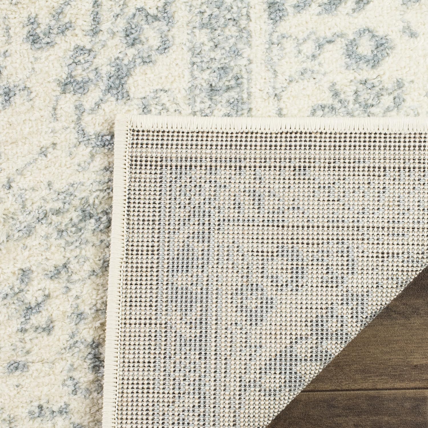 Safavieh colección Adirondack – Alfombra de área cuadrada, 8 pies, marfilgris pizarra, diseño oriental desgastado, no desprende pelusa psala de