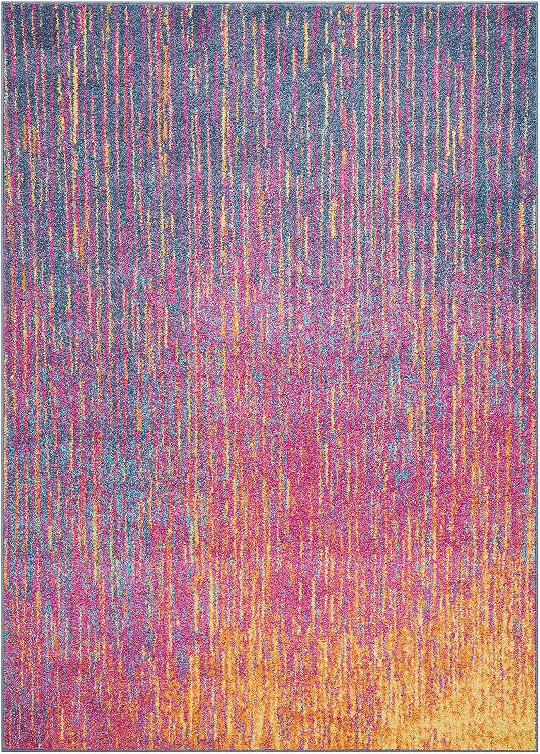 Nourison Passion Abstract – Alfombra de 2 pies 2 pulgadas x 7 pies 6 pulgadas, fácil de limpiar, no se desprende, para dormitorio, sala de estar,