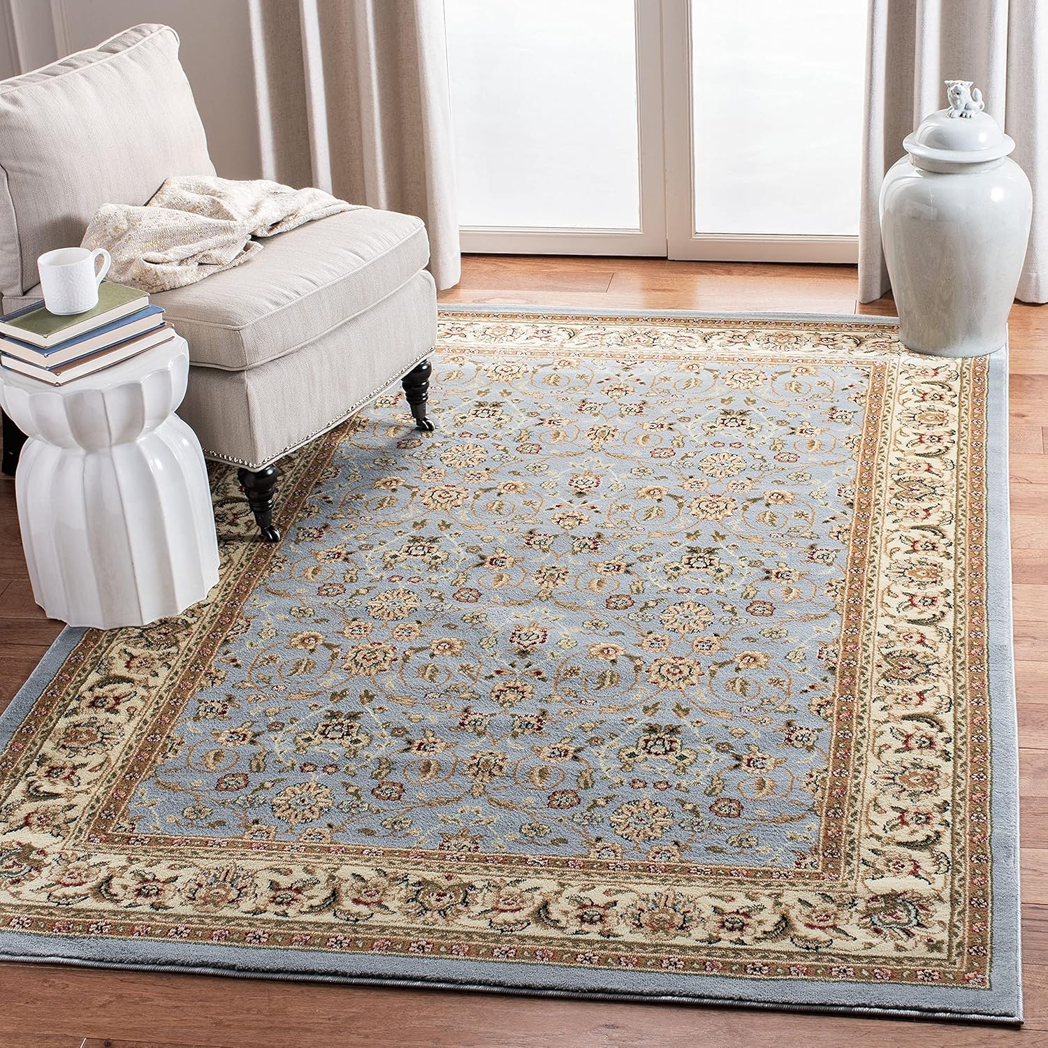 Safavieh Colección Lyndhurst LNH312A Alfombra tradicional oriental, color rojo y marfil, Polipropileno
