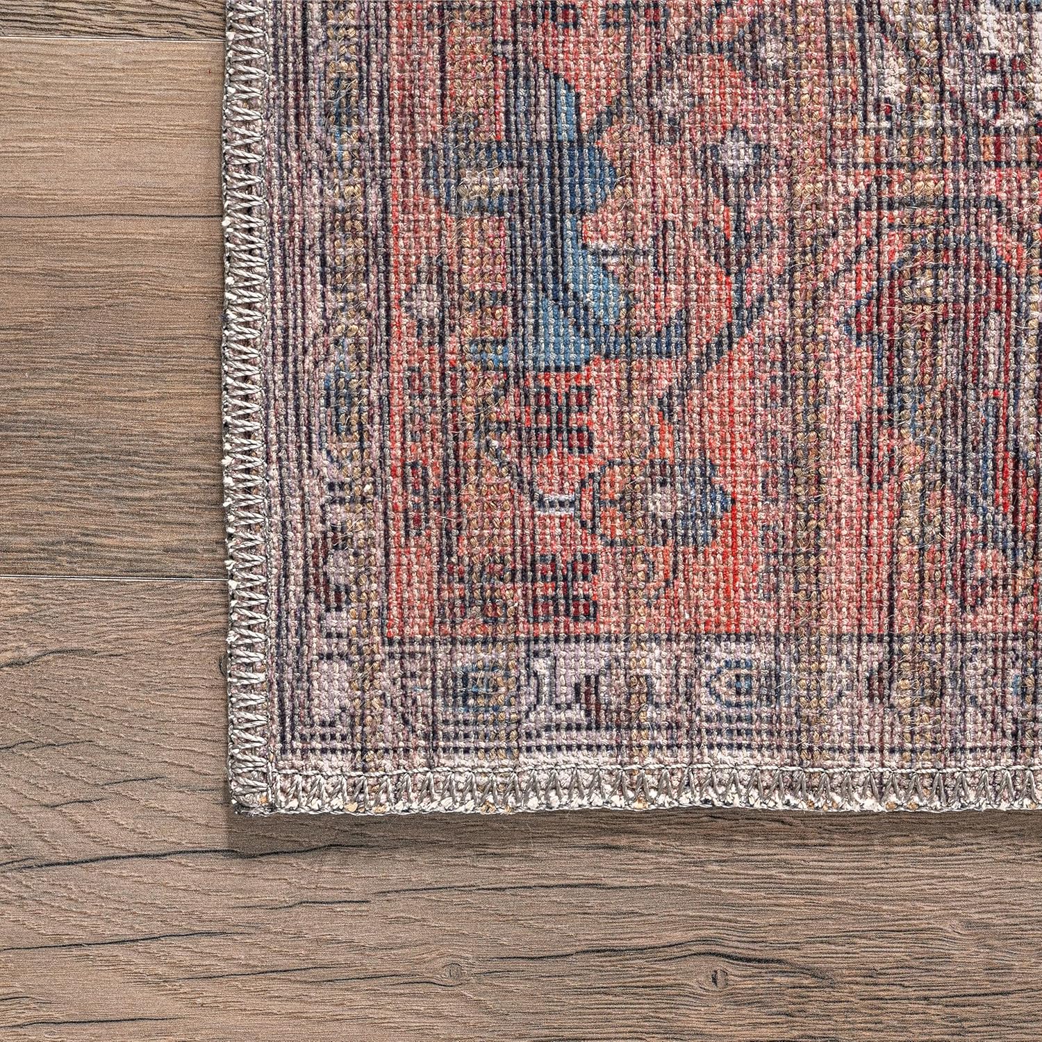 nuLOOM Marilyn – Tapete con borde persa, lavable a máquina, 4 x 6, color óxido