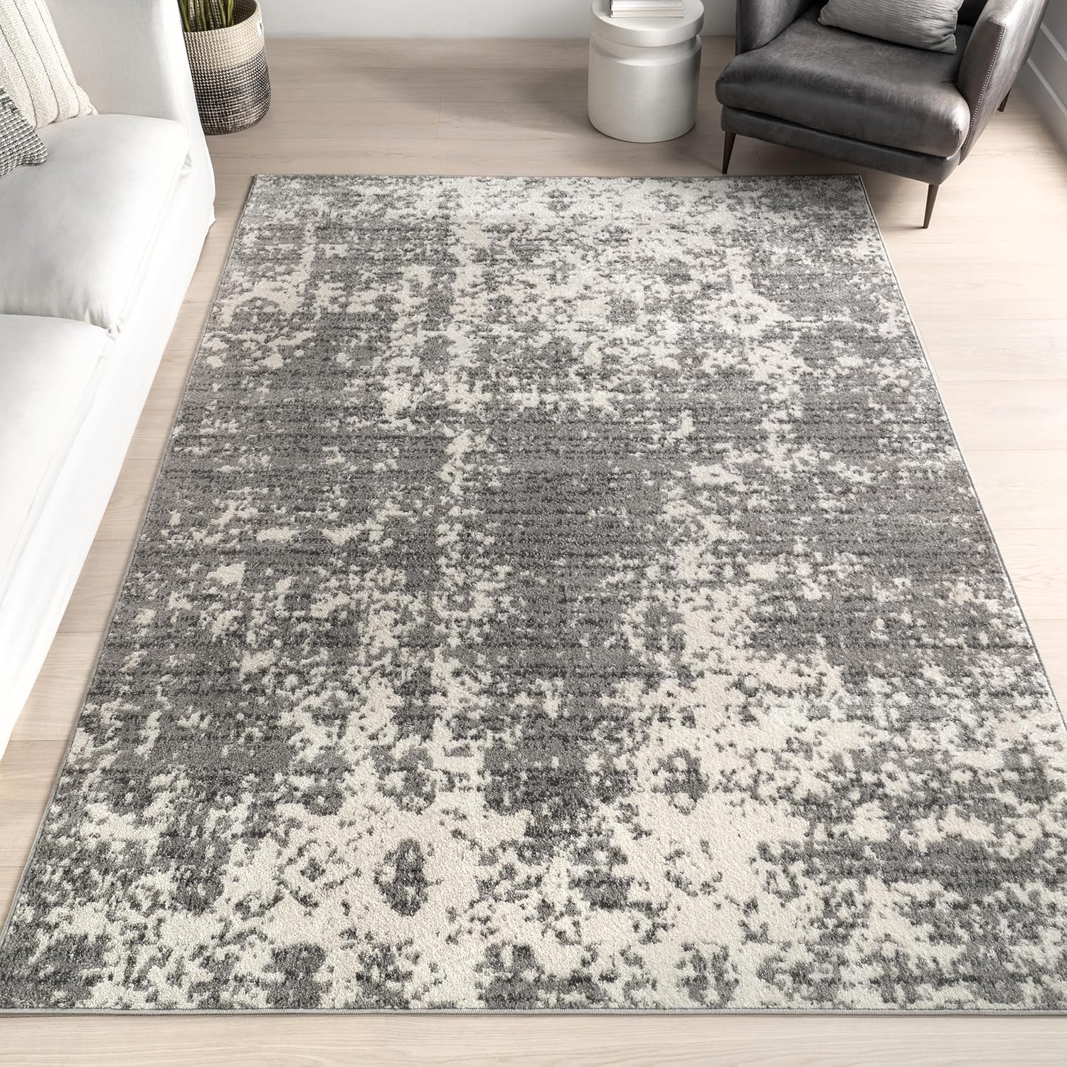 nuLOOM Deedra – Tapete abstracto moderno – 9 x 12, gris