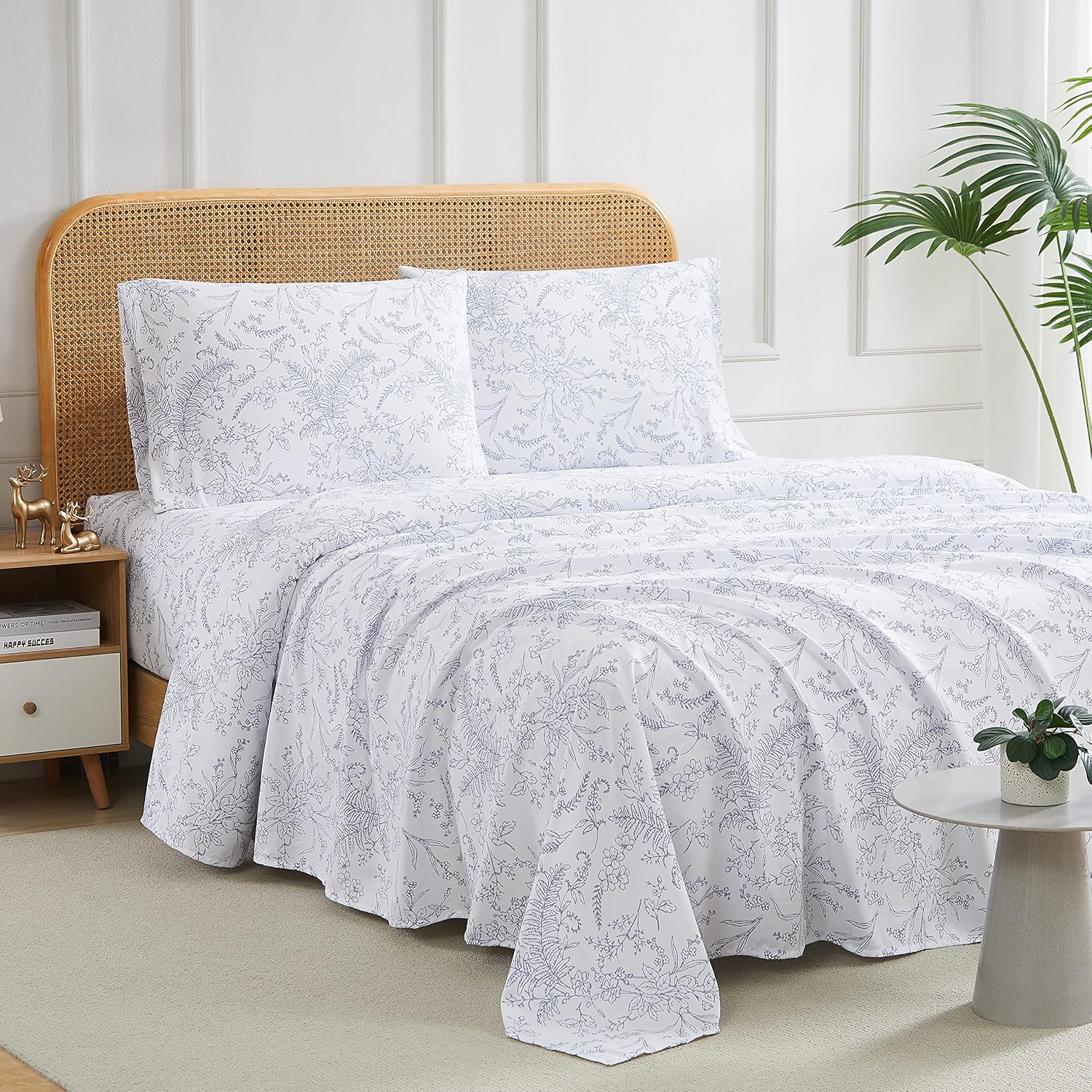 Southshore Fine Living, Inc. – Juego de sábanas estampadas de microfibra, Microfibra, King