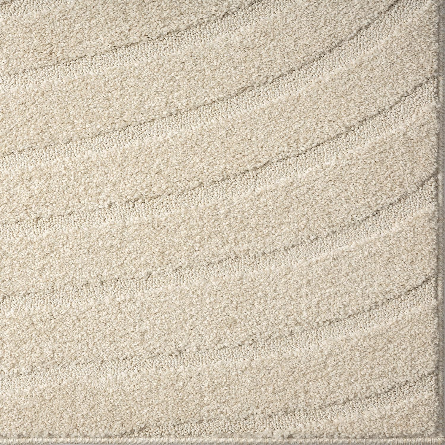 LUXE WEAVERS Alfombra moderna geométrica ondulada crema 2×8
