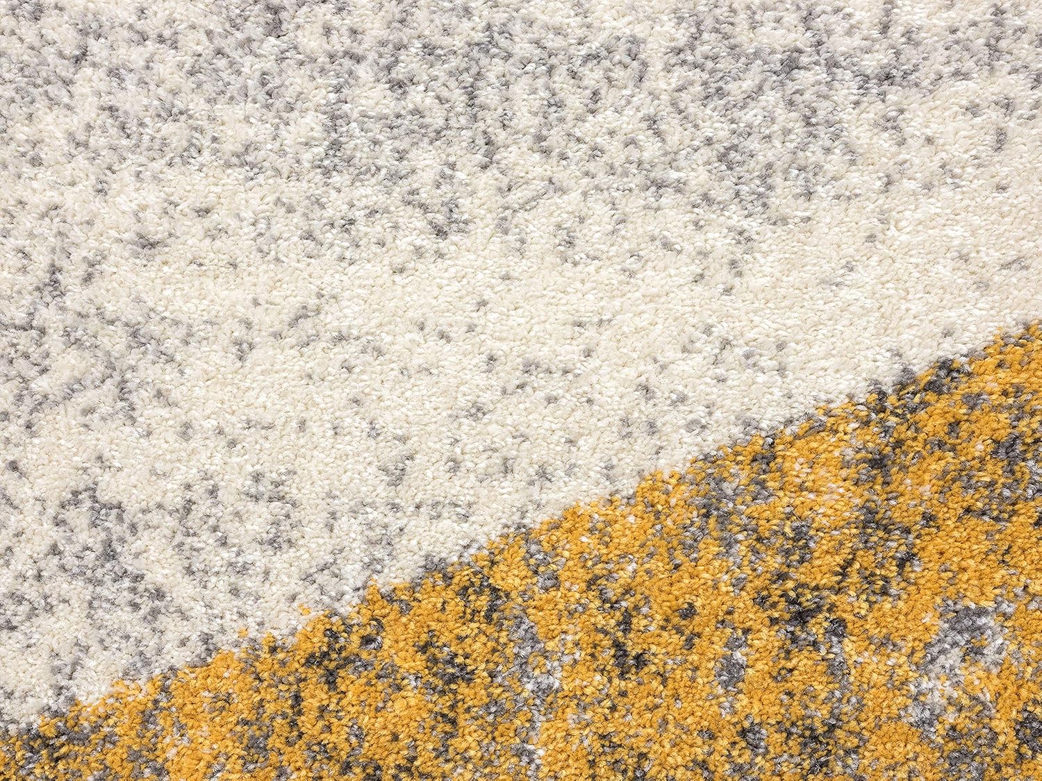 Abani Laguna Collection – Alfombra turca envejecida geométrica, color gris y amarillo, estilo moderno, 6 x 9 pies, alfombra decorativa