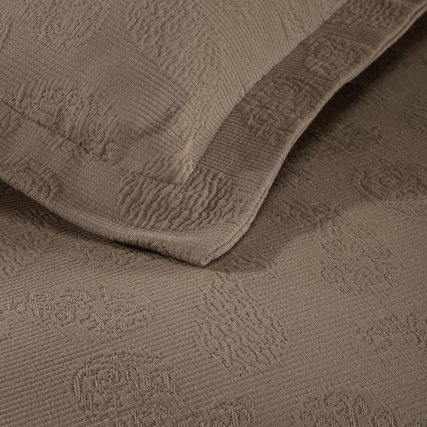 Superior colcha de una plaza de jacquard y matelasse 100 % algodón de alta calidad, turquesa, individual