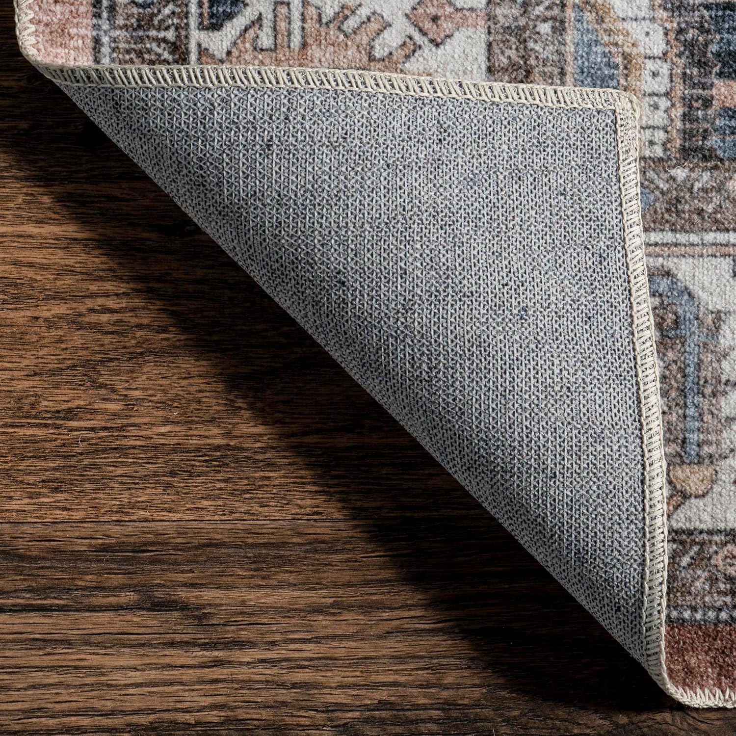 nuLOOM Lawrence – Alfombra tradicional ultrafina, lavable a máquina, 5 x 8 pulgadas, color óxido