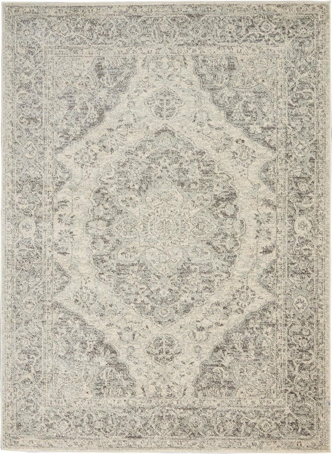 Nourison Tranquil – Alfombra persa de 6 x 9 pies, fácil de limpiar, no se desprende, para dormitorio, sala de estar, comedor, cocina (6 x 9)