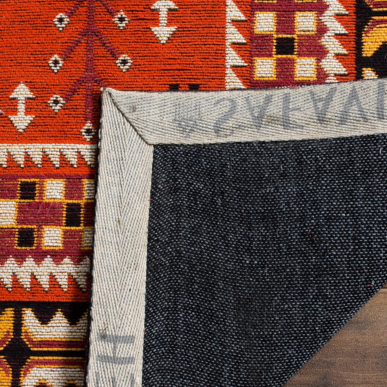 SAFAVIEH Classic Vintage Collection – Alfombra de área de 8 x 10 pies, naranja y dorado, diseño de algodón oriental, fácil cuidado, ideal para zonas