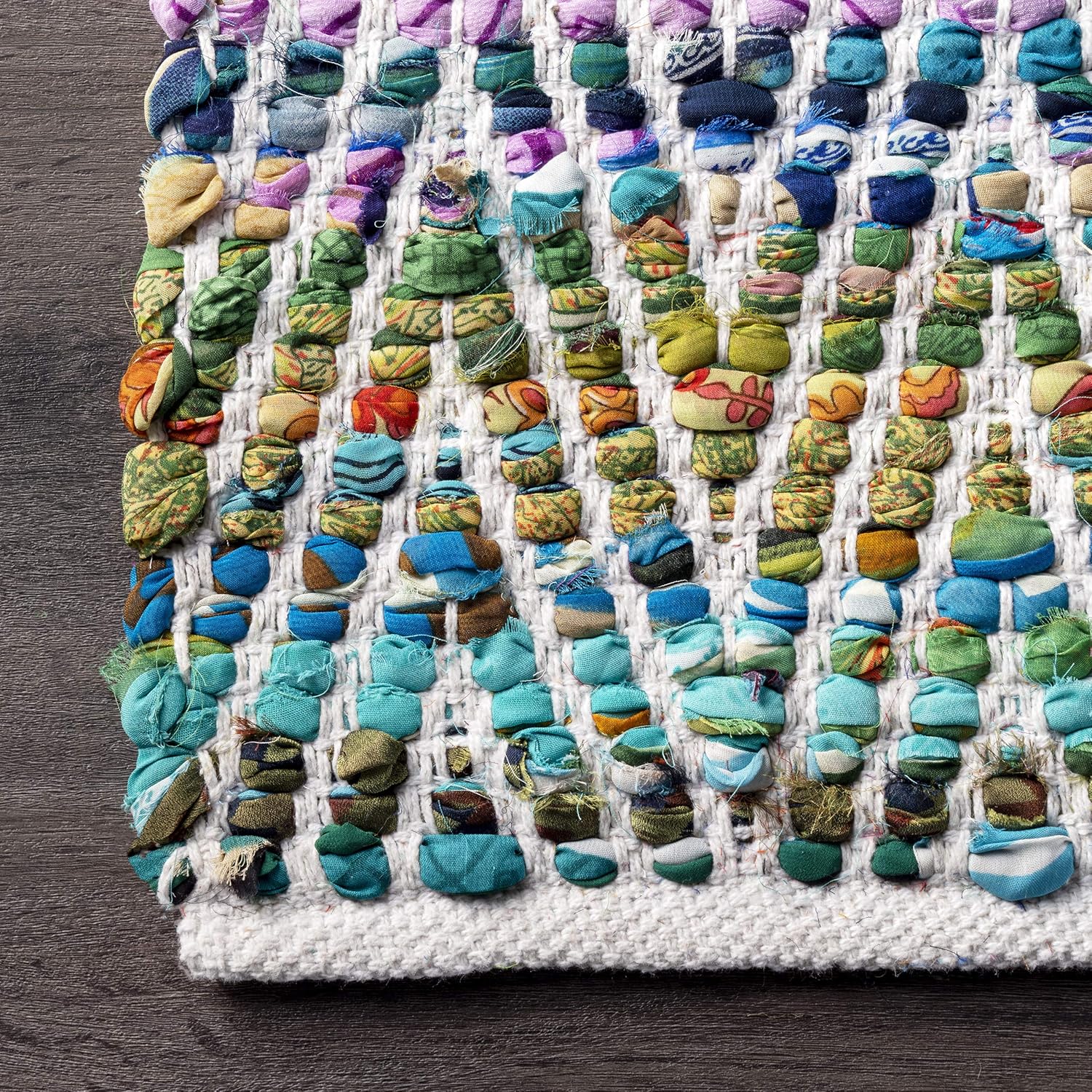 nuLOOM – Alfombra VIAG01A tejida a mano con patrón de galón