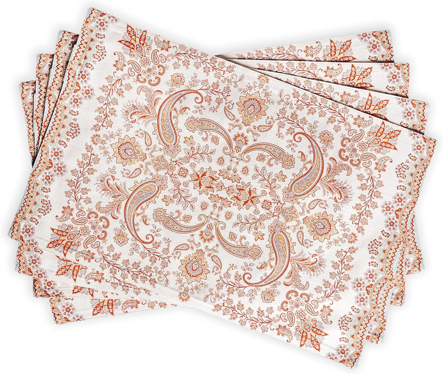 Maison d’ Hermine Manteles individuales 100% algodón, juego de 4 manteles individuales decorativos lavables de tela para regalos, comedor, fiestas