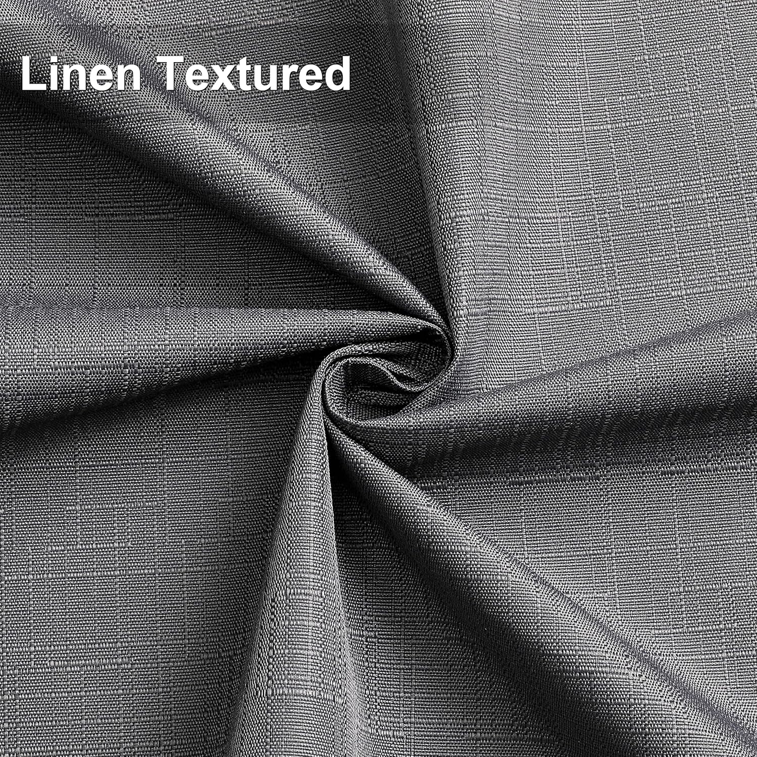 Cortinas 100% opacas con textura de lino para dormitoriosala de estar, cortinas de tratamiento de ventanas de ahorro de energía, tela de arpillera