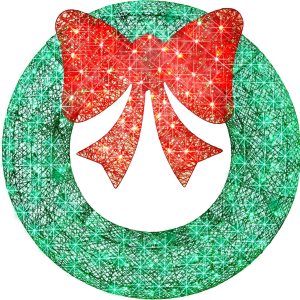 Best Choice Products Corona de Navidad preiluminada de 48 pulgadas, decoración de Navidad LED de metal para exteriores, jardín con 140 luces, lazo, Best Choice Products Corona de Navidad preiluminada de 48 pulgadas, decoración de Navidad LED de metal para exteriores, jardín con 140 luces, lazo,