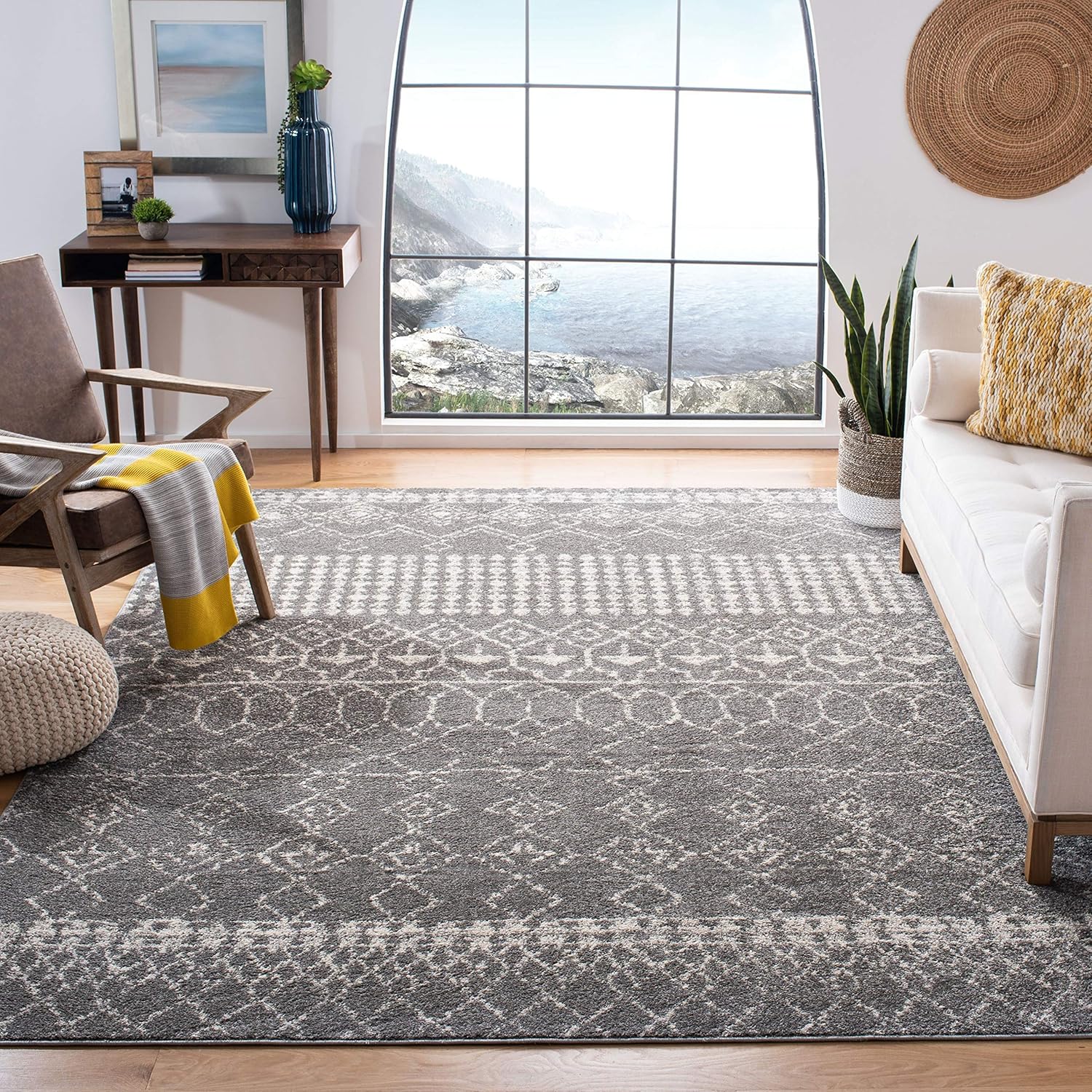 Safavieh Tulum Collection TUL229A – Alfombra de área envejecida estilo bohemio marroquí, 10 x 13 pies