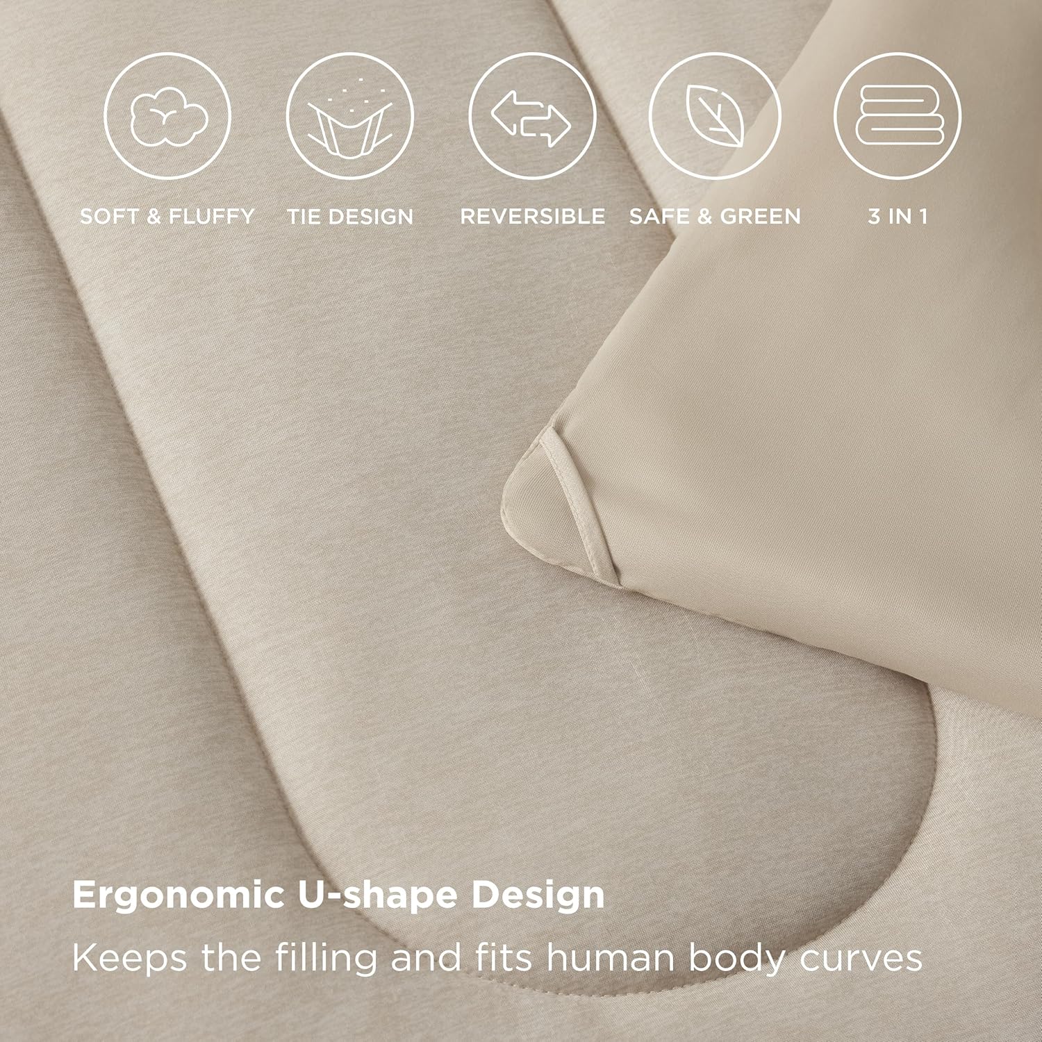 Bedsure Juego de edredón King  Juego de cama refrescante y cálido, edredón reversible de lino para todas las estaciones, 3 piezas, 1 edredón tamaño