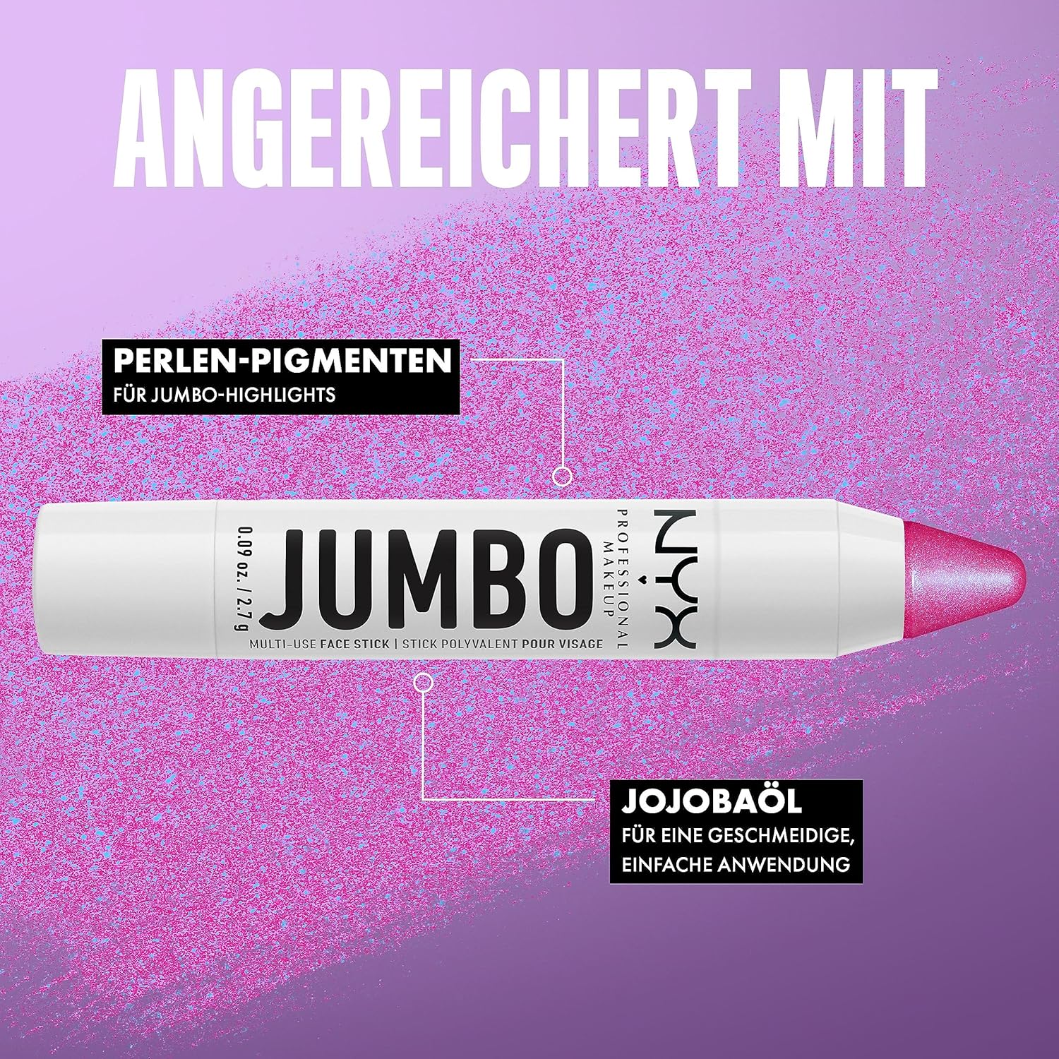 NYX PROFESSIONAL MAKEUP, Lápiz resaltador facial multiusos Jumbo – Flan