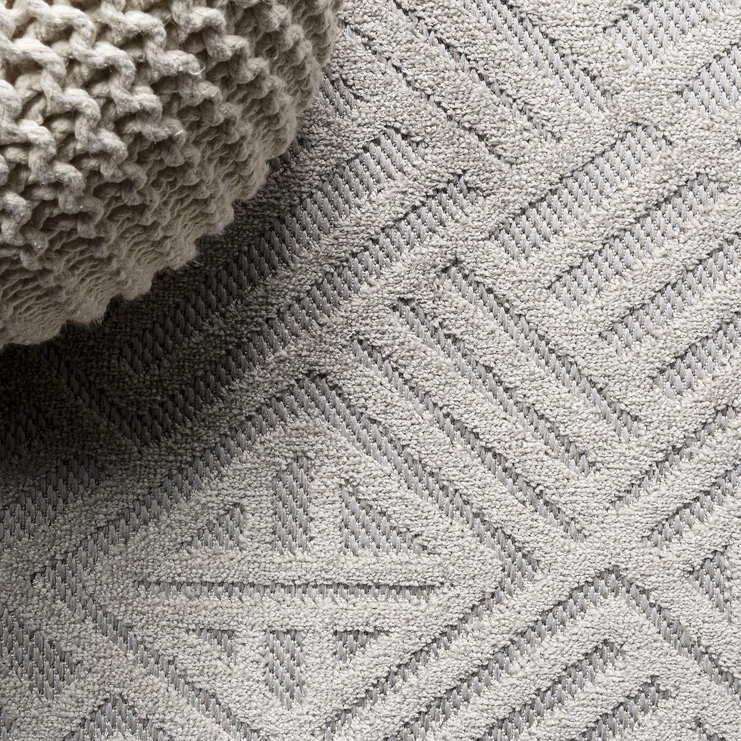 JONATHAN Y SBH103B-5 – Alfombra de pelo alto y bajo Art Deco geométrica para interiores y exteriores, estilo bohemio, contemporáneo, fácil de